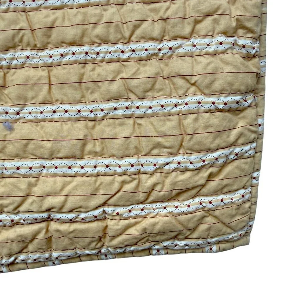 Restoration Hardware Quilted Pillow Sham Yellow Paisley Standard Pillowcase RefA
